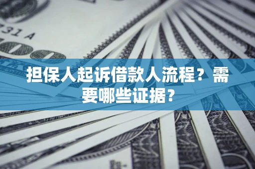 北京担保人起诉借款人流程?需要哪些证据? 北京担保人起诉借款人流程?需要哪些证据?